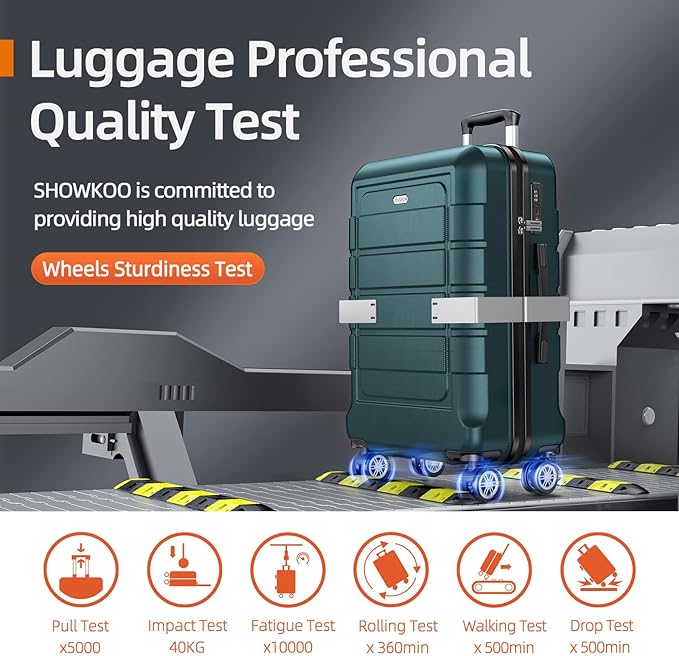 SHOWKOO Luggage Sets Expandable Suitcase Double Wheels TSA Lock - Image 8
