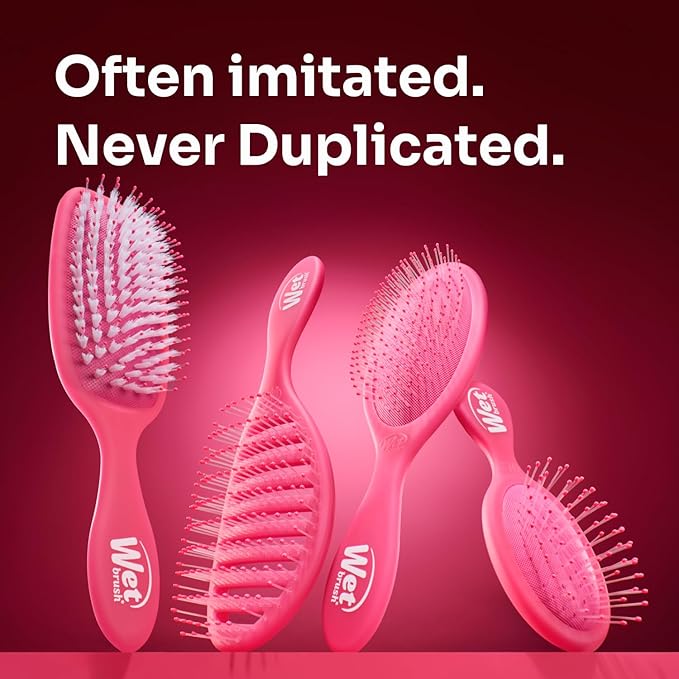 Wet Brush Original Detangler - Ultra-Soft Bristles for Effortless, Pain-Free Brushing - Glides Through Wet, Dry, or Damaged Hair - Perfect for Women, Men & All Hair Types - Amazon Exclusive Red