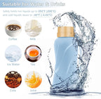 Collapsible Water Bottles 2 Pack, Leak Proof, Reuseable BPA Free Silicone - Image 3