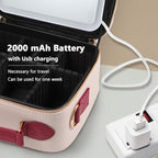 Travel Makeup Bag with Mirror of LED Lighted, Rechargeable Cosmetic Train Case - Image 6
