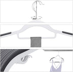 SONGMICS Pack of 30 Coat Hangers, Space-Saving Plastic Clothes Hangers - Image 4