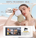 HiRui Silk Sleep Mask, 100% Natural Mulberry Silk of Double-Sided & - Image 2