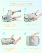 BAGSMART 6 Set Compression Packing Cubes - Image 6