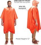 PTEROMY Hooded Rain Poncho for Adult - Image 4