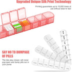 Extra Large Pill Organizer 2 Pack, XL Pill Box 7 Day, Weekly Pill Case - Image 4