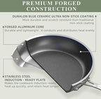 Nuwave 9pc Cookware Set Healthy Duralon Blue Ceramic Nonstick Coated, Diamond - Image 3