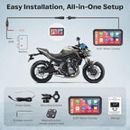 WonVon 6.25 Inch Wireless Motorcycle Carplay GPS Navigation System - Image 10