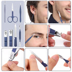 Aceoce Travel Manicure Set Mens Grooming Kit Stainless Steel Nail Clippers Nail - Image 3
