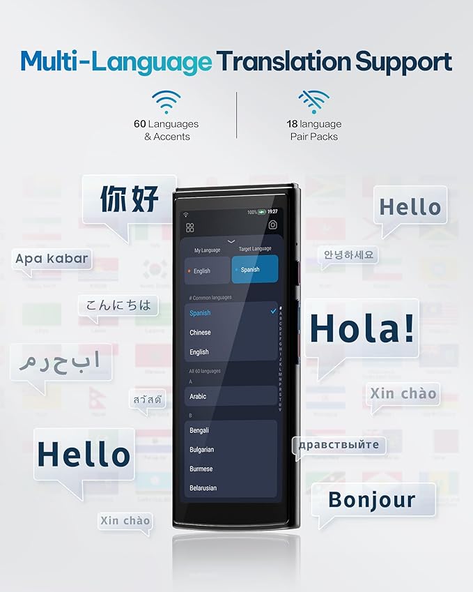iFLYTEK AI Language Translator Device — 60 Languages, Real-Time Split-Screen & - Image 5