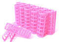 Kamay's Medium Hair Rollers Comb Curlers Clips Styling Rollers Hair Curls Wave Style Hairdressing Curlers Tools (Plastic Styling 20mm/ 7/8" 12PCS Random Clolor)