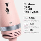 L'ANGE HAIR VolumeBoost 60mm 2-in-1 Ceramic Volumizing Brush Dryer | Fast Drying & Styling for Frizz-Free, Voluminous Blowouts | Ceramic-Coated Barrel (Blush)