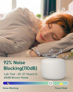 Babelio Portable White Noise Machine + Travel Case in Grey, - Image 4