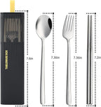 DEVICO Travel Utensils with Case, 18/8 Stainless Steel Reusable Silverware Set - Image 7