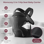 Momcozy Baby Carrier with Hip Seat, 2-in-1 Forward-Facing Carry - Image 2