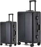 Metal all aluminum carry-on suitcase 20 "hard face, TSA lock and rotating wheel by XZSP+AISU