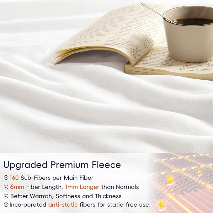 PHF Ultra Soft Fleece Throw Blanket, No Shed No Pilling Luxury Plush Cozy - Image 4