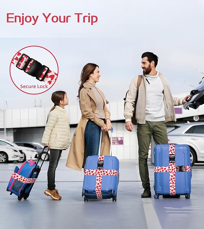Luggage Straps for Suitcases Travel Belt Luggage Band Heavy Duty Traveling - Image 5