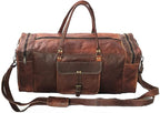 KK's Vintage Leather Duffel Bag, Handcrafted, Stylish & Durable, Genuine - Image 3