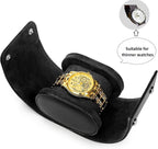 Leather Travel Watch Case, Single Watch Gift Box - Image 3