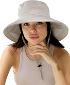 Sun Hats for Women Gardening Hat Wide Brim Ponytail Beach Sun Protection by Hatiis
