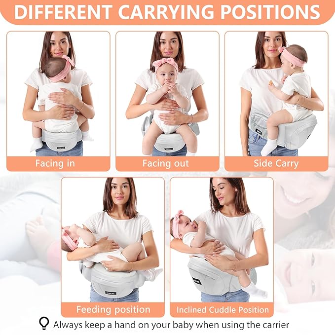 HKAI Baby Hip Carrier, Mom’s Choice Award Winner, Baby Carrier - Image 8