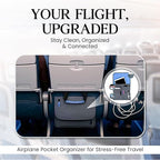 SO~MINE Airplane Pocket Organizer | Tray Table Cover | In Flight Seat Back - Image 2