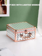 Qislee Makeup Box with A Detachable Lighted Mirror, Waterproof Travel Train Case - Image 6
