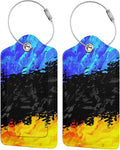 Blue Black Yellow Abstract Bag Tags by OUZPGAQ