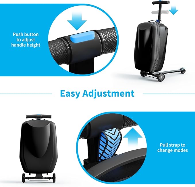 Scooter Hardshell Kids' Luggage, Foldable Carry on Kids Suitcase - Image 5