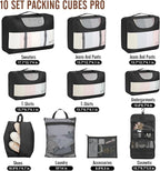 Veken 10 Set Packing Cubes for Travel Essential, Suitcase Organizer Bags in 4 - Image 2