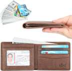 Wallet for Men-Genuine Leather RFID Blocking Bifold Stylish Wallet - Image 2