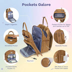 RUVALINO Diaper Bag Backpack, Large Capacity, Waterproof - Image 2