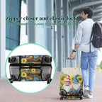 Luggage Cover + Tag, Dwarf Travel Suitcase Protector - Image 5