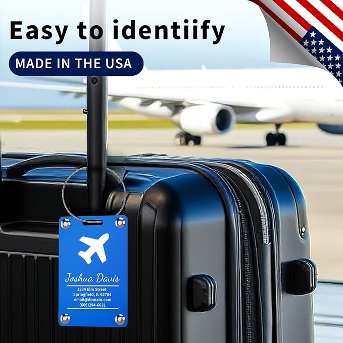 4 Pack Personalized Luggage Tags - Image 5