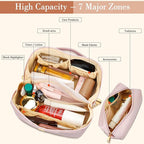 Birthday Gifts for Women Teen Girl, Personalized Initial Makeup Organizer Bag - Image 3
