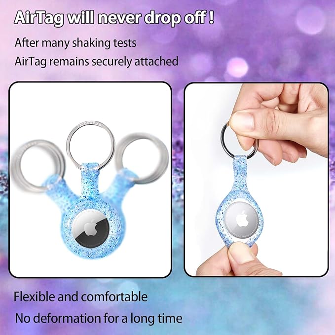 ThingsBag Apple AirTags 4 Pack Case Keychain Silicone Apple Air Tags Holder - Image 4