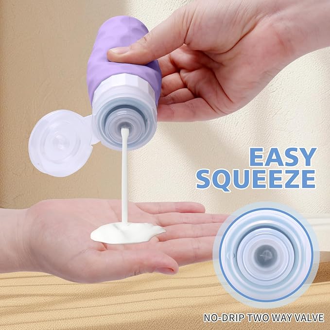 Travel Bottles for Toiletries, BPA Free Leak Proof Premium Silicone Bottles - Image 3