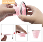 Litoexpe 2 Pack Silicone Collapsible Travel Cup Portable Folding Camping Cup - Image 3