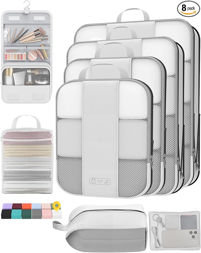 8 Set Compression Packing Cubes by OlarHike