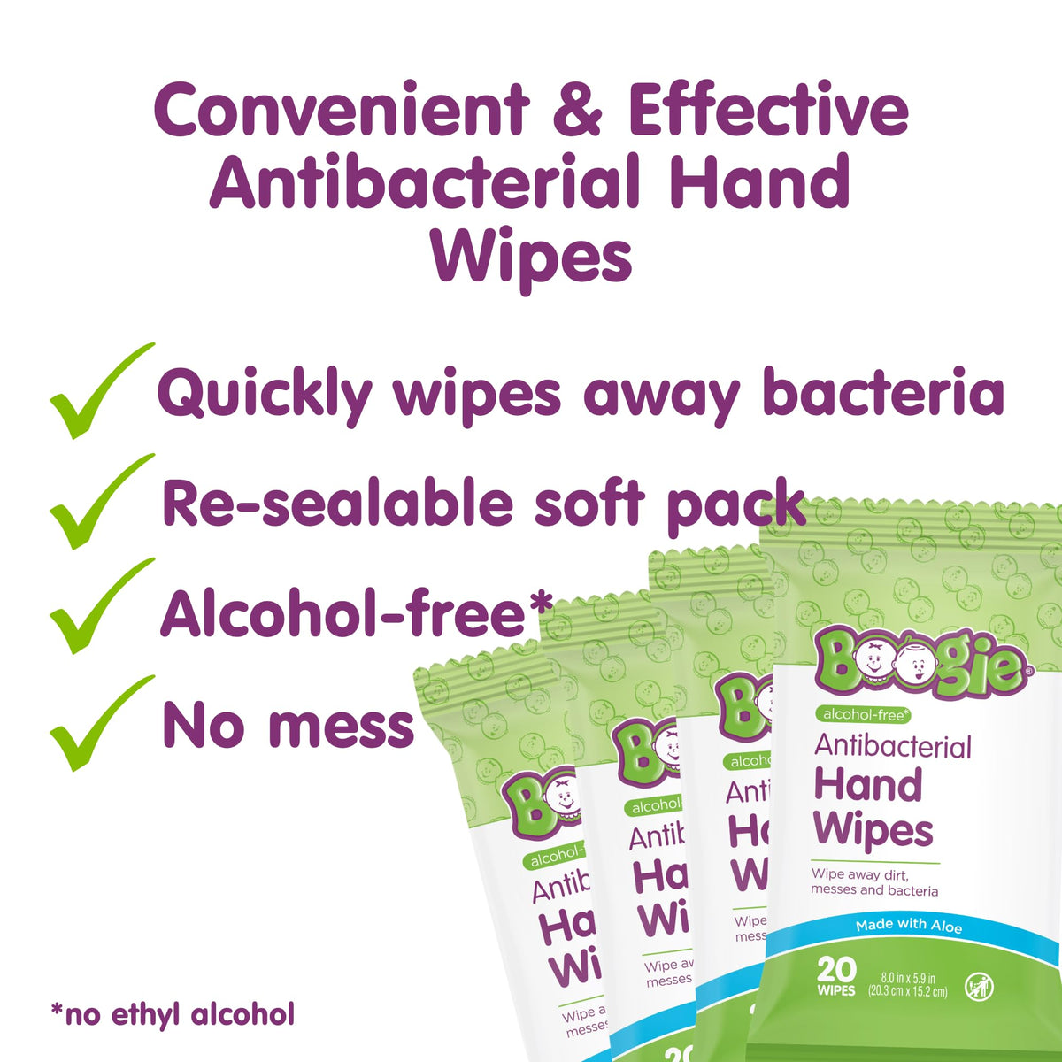 Antibacterial Hand Wipes (20 Count (Pack of 5))