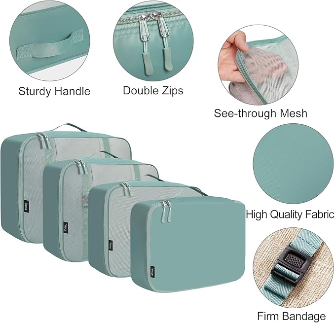 BAGAIL 8 Set Packing Cubes Luggage Packing Organizers - Image 4