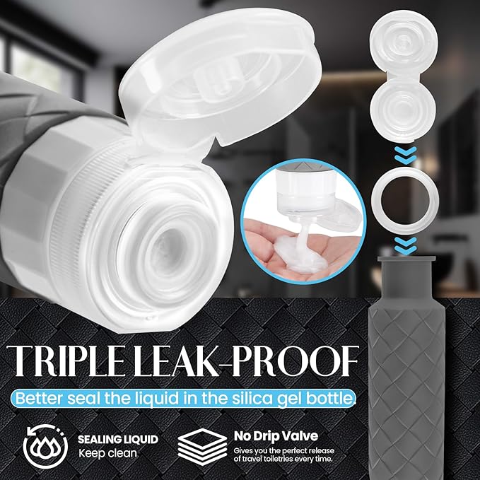 Travel Bottles for Toiletries, TSA Approved Silicone Travel Size Containers for - Image 5