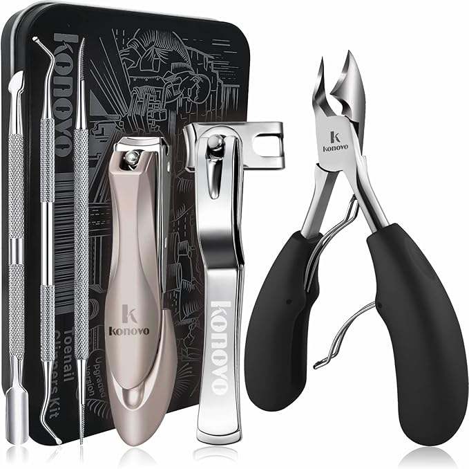 Toenail Clippers for Seniors Thick Toenails, Toe Nail Clippers Adult Thick by KONOVO