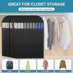 50" Black Garment Bag, Mens Suit Bags - Image 2