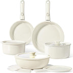 GiPP Ceramic Pots and Pans Set Non Stick, Nonstick Detachable Handle Cookware by GiPP