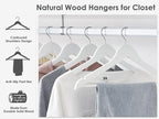 StorageWorks White Wooden Hangers, 30 Pack Wood Hanger - Image 4