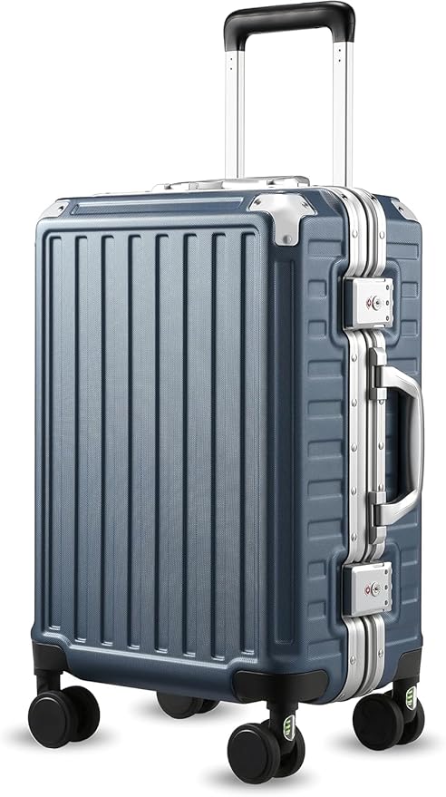 LUGGEX Carry On Luggage with Spinner Wheels, 20 Inch Aluminum Frame Zipperless by LuggeXLUGGAGE