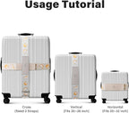 Luggage Straps for Suitcases, Adjustable Luggage Elastic Belt, Travel - Image 3