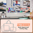TISRATOK 10 PCS Clear Travel Makeup Toiletry Bag, Plastic PVC Cosmetic TSA - Image 4