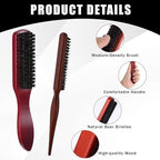 cobee 5 Pcs Slick Back Hair Brush Set, Bristle Hair Brush Edge Control Brush Teasing Comb, Wax Stick for Hair & Wig Flyaways, For Smooth Hair Parting Smooth Flyaways